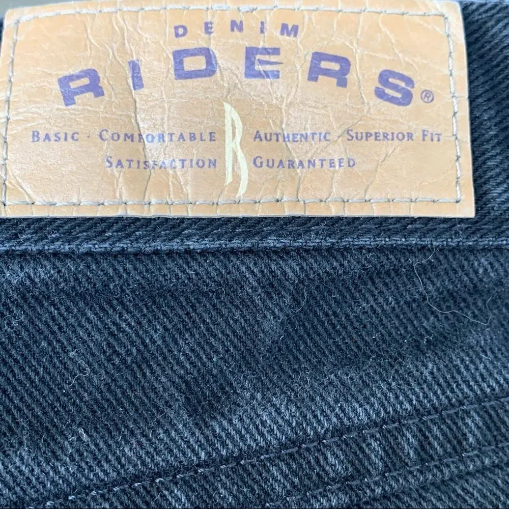 Vintage Riders black high waist mom jeans